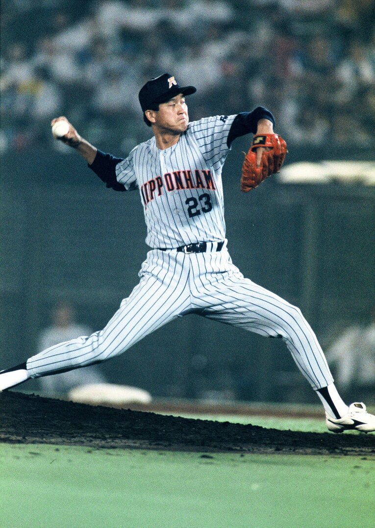現役時代の金石昭人。日本ハム移籍1年目の1992年に勝利数キャリアハイの14勝を挙げている ©Koji Asakura