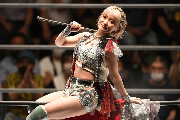 6月28日の後楽園ホール大会。なつぽいの入場シーン