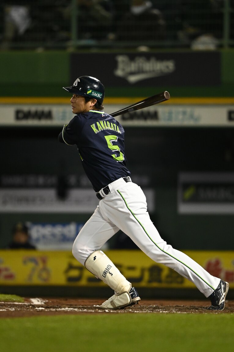 日本一を決めるヒットを放った川端　©︎Naoya Sanuki