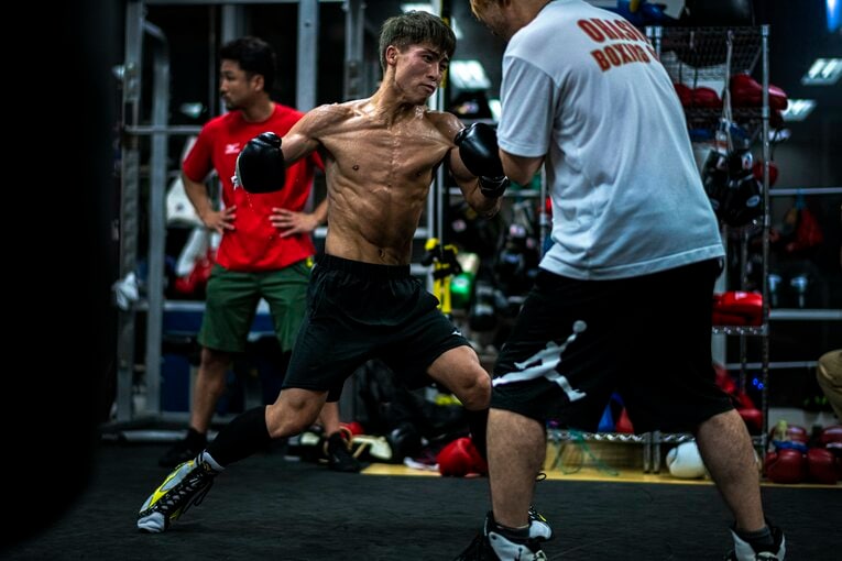 2019年ドネア戦前の公開練習　©Takuya Sugiyama