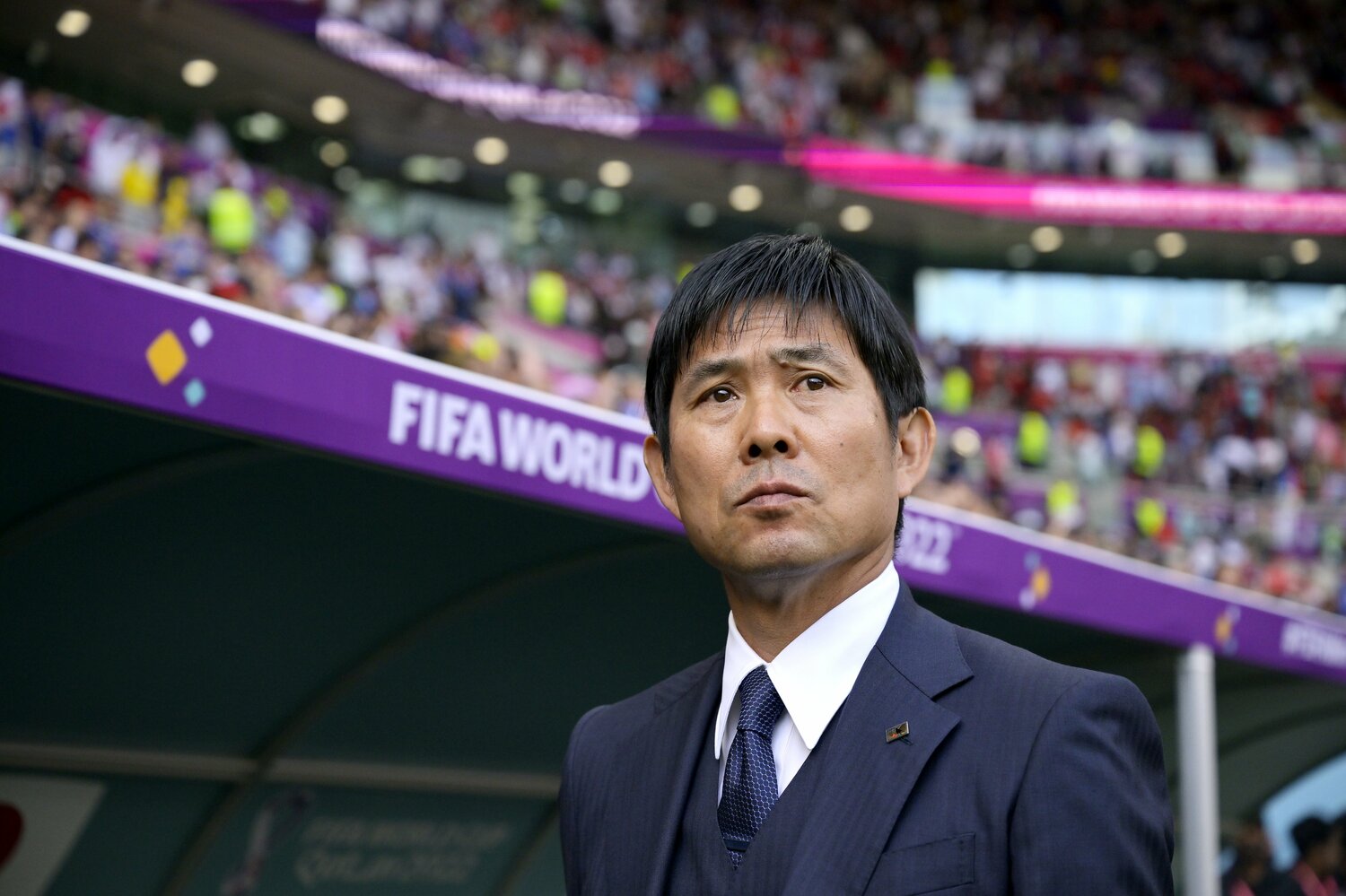 現実的には勝利が必要なスペイン戦で、森保監督がどんな采配を見せるか注目される　©Koki Nagahama/JMPA