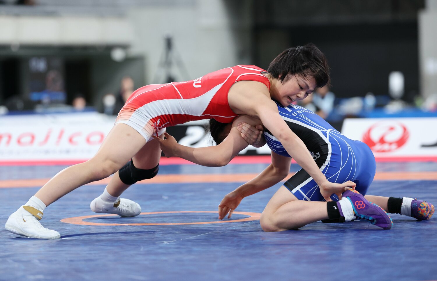 全日本選抜選手権の決勝では清岡もえに勝利し優勝を飾った　©JIJI PRESS