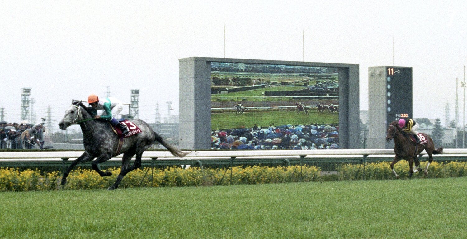 2位以下を大きく突き放しレコード勝ちを収めたメジロマックイーンの大阪杯（GII）　©東京スポーツ／アフロ