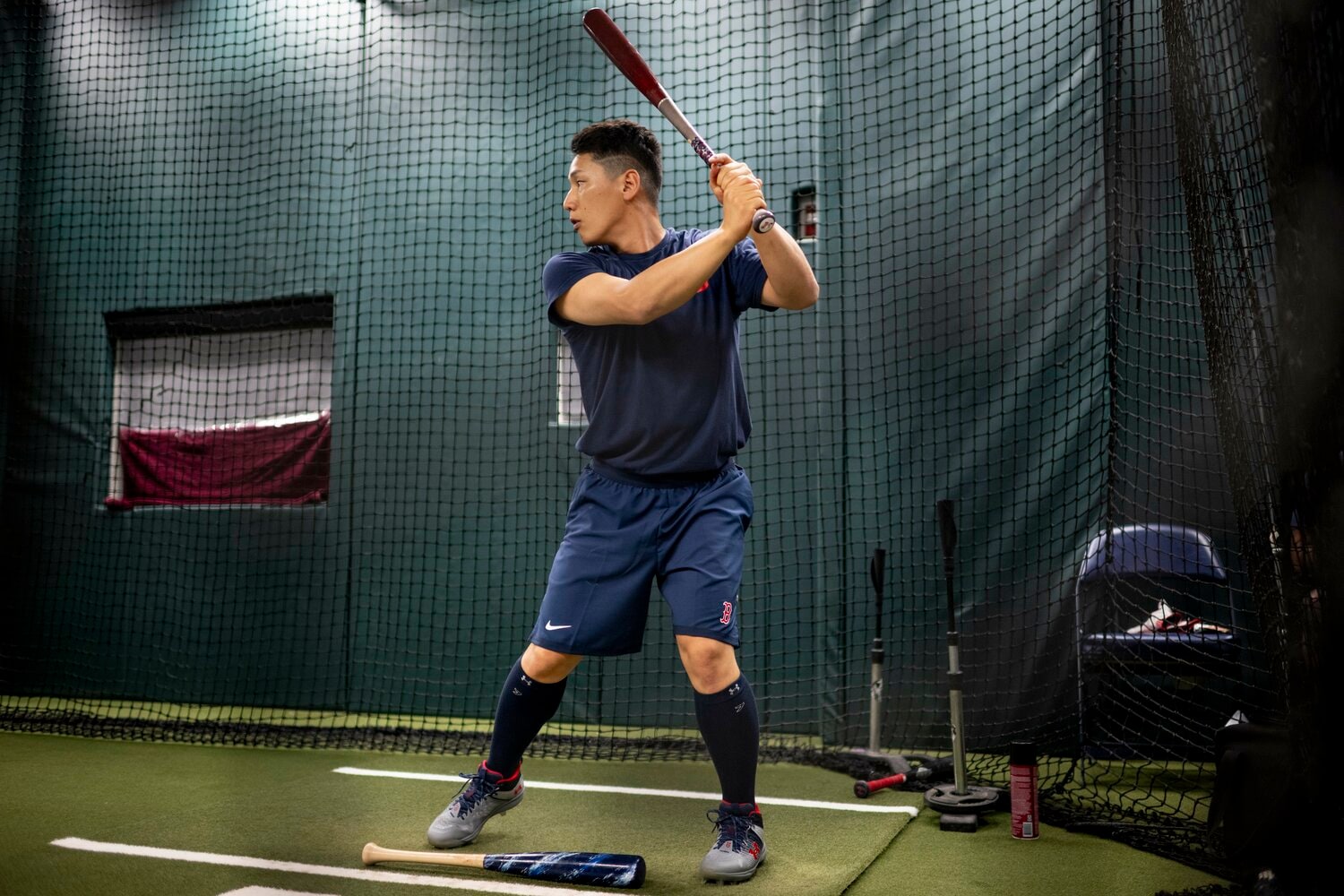 試合前の打撃練習風景　©︎Getty Images