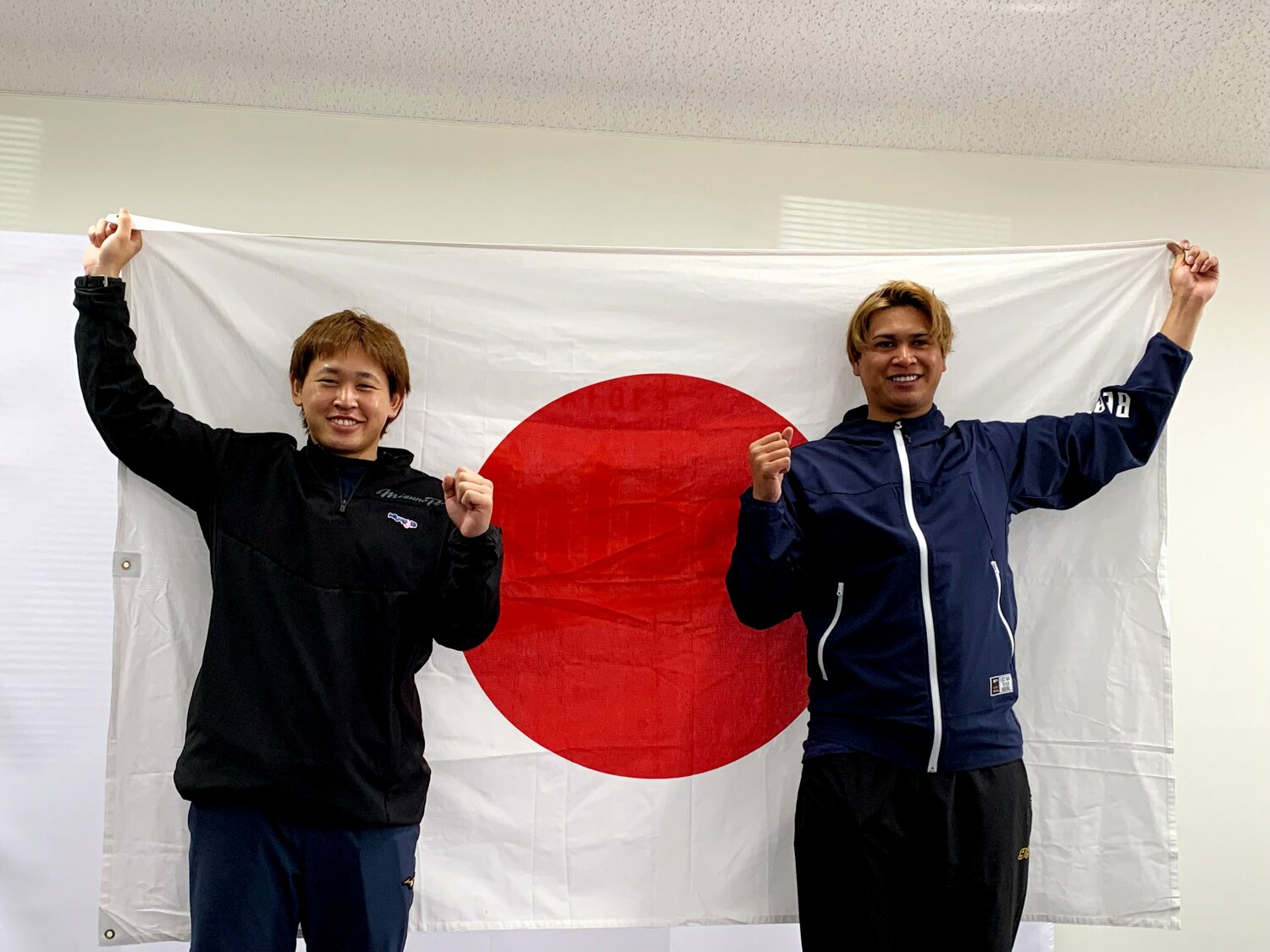 オリックス宮城大弥（左）と共にWBC日本代表選出を喜んだ宇田川　©︎Noriko Yonemushi