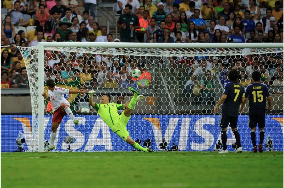 ハビエル・エルナンデスの絶妙な動き出しからゴールを奪われた©Takuya Sugiyama