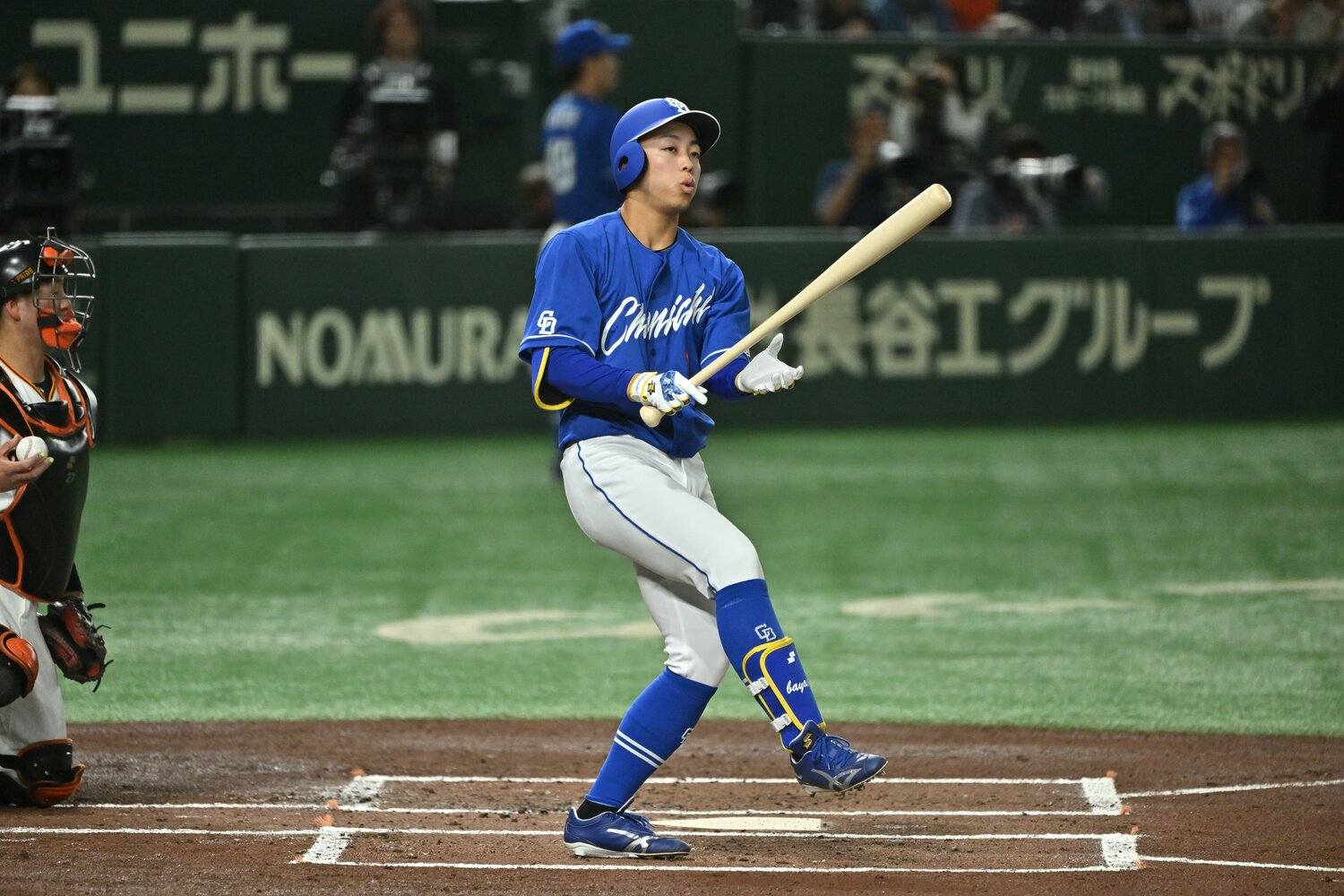 岡林勇希。「60」だった背番号は今季から「1」に変更 ©Hideki Sugiyama