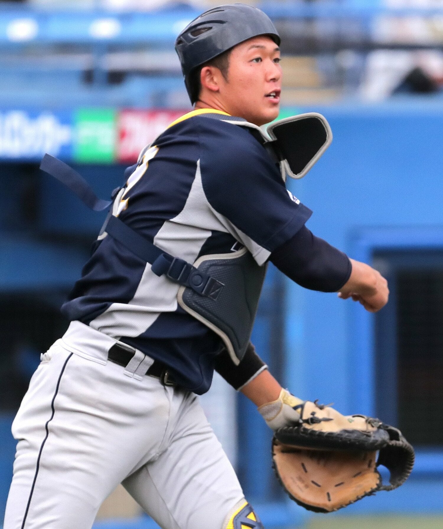 ドラフト目玉ベスト3 捕手編【1】上武大・進藤勇也（182cm90kg・右投右打）　©JIJI PRESS