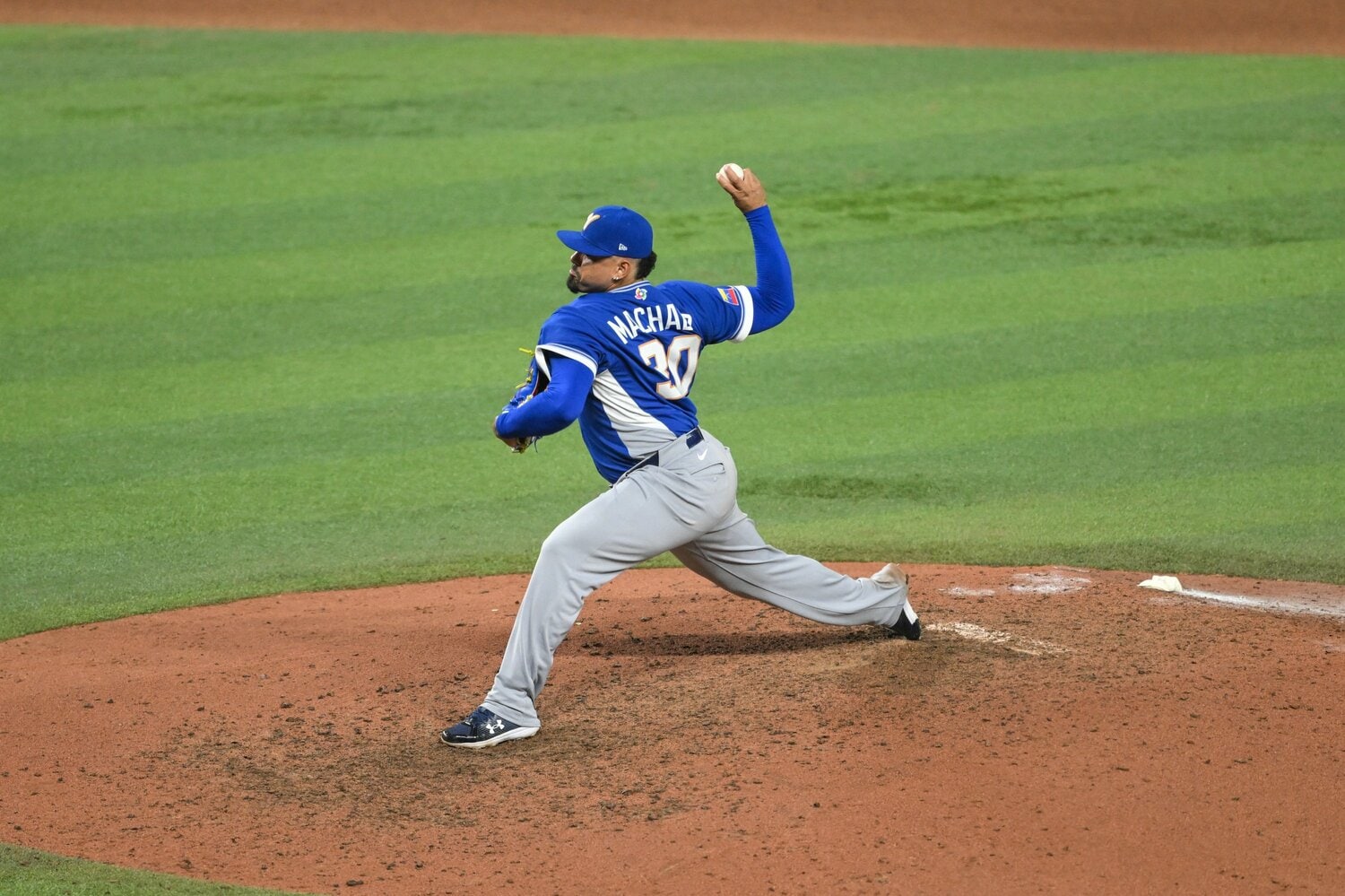 マチャド（オリックス）は7試合中6試合に登板。決勝でハーパーにツーランホームランを打たれたが、大会を通じてその2失点のみと優勝に貢献した ©Nanae Suzuki