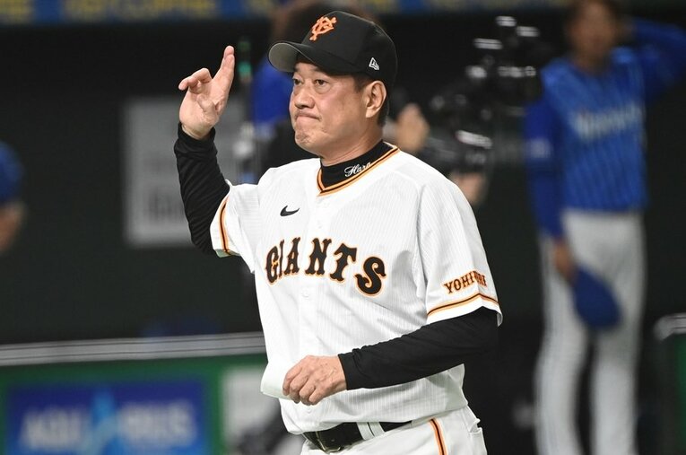 2023年、リーグ最終戦での原辰徳監督。21世紀の巨人軍監督と言えば、この人物であることに異存ある人はほぼいないだろう ／ photograph by Naoya Sanuki