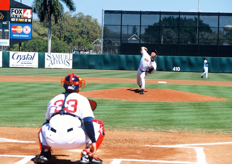 レッドソックス時代の野茂英雄（2001年）©︎Kazuaki Nishiyama