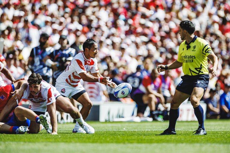 チリ戦の流。ベテランらしい落ち着きでチームを安定させた。欠場のキャプテン・姫野に代わってゲームキャプテンも務めた　©Kiichi Matsumoto