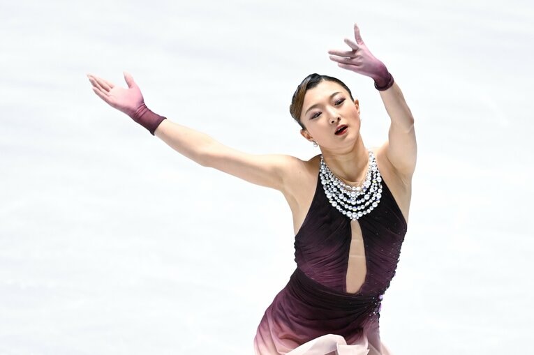 自身最後の全日本選手権で圧巻の演技を見せた坂本花織【スワイプするとそのほかの写真もご覧になれます】　©Asami Enomoto