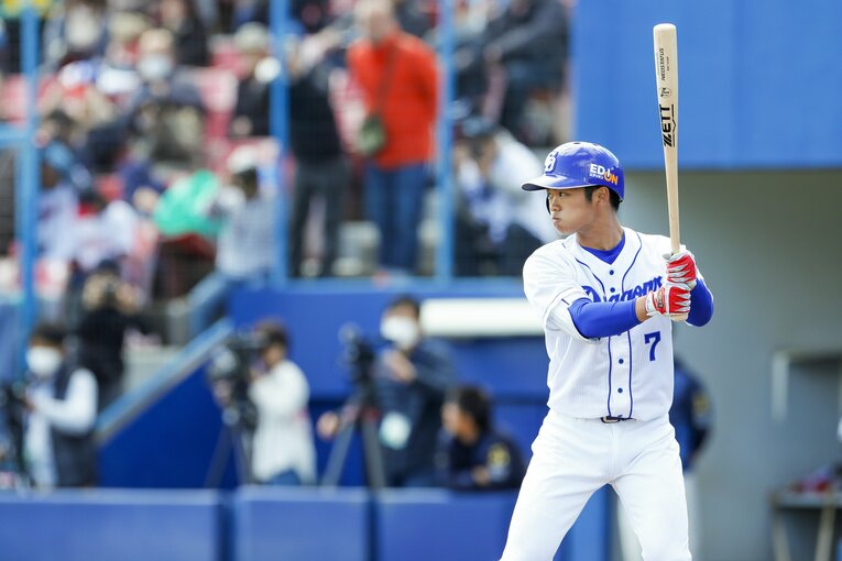 2019年3月、1年目の根尾　©Kiichi Matsumoto