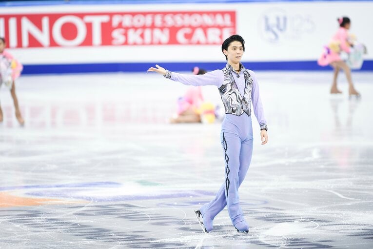 2017年2月、四大陸選手権のショートプログラム。演技後の羽生　©Asami Enomoto