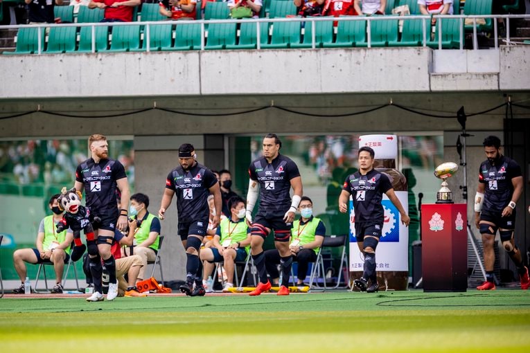 サンウルブズの入場シーン　©︎Kiichi Matsumoto