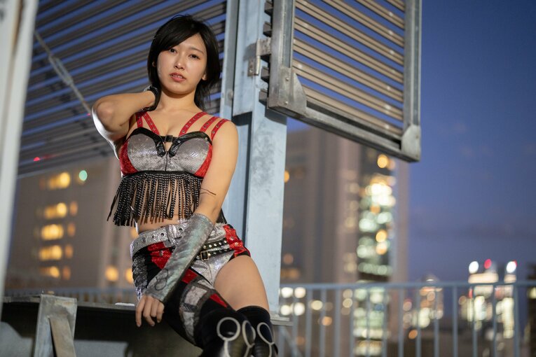 マリーゴールドのプロレスラー・咲村良子　©Shiro Miyake