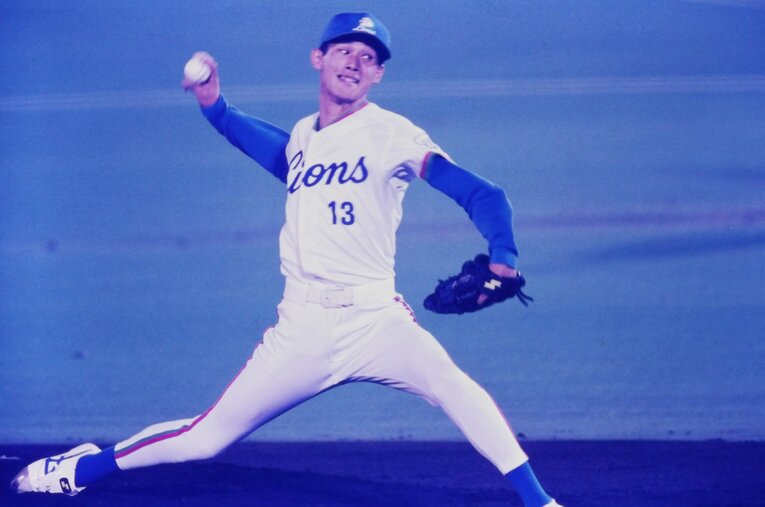 現役時代の西口監督の勇姿。常に飄々としたメンタルの原点はプロ1年目の意外な経験にあった？　©Naoya Sanuki