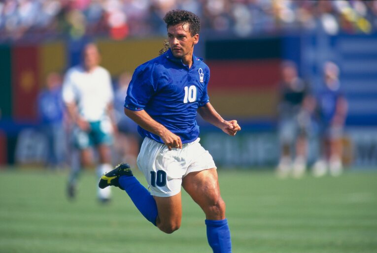 ニュースステーションで共演した小宮悦子さんがファンになったロベルト・バッジョ　©︎BUGEI SHUNJU