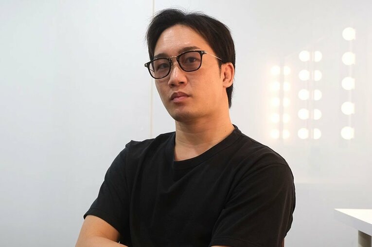 『FIGHT CLUB』カード発表記者会見後、インタビューに応じた朝倉未来 ／ photograph by Norihiro Hashimoto