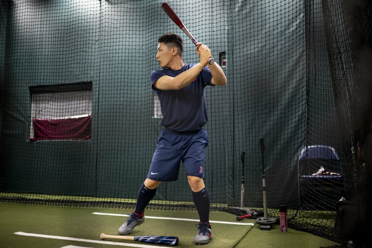 試合前の打撃練習風景　©︎Getty Images