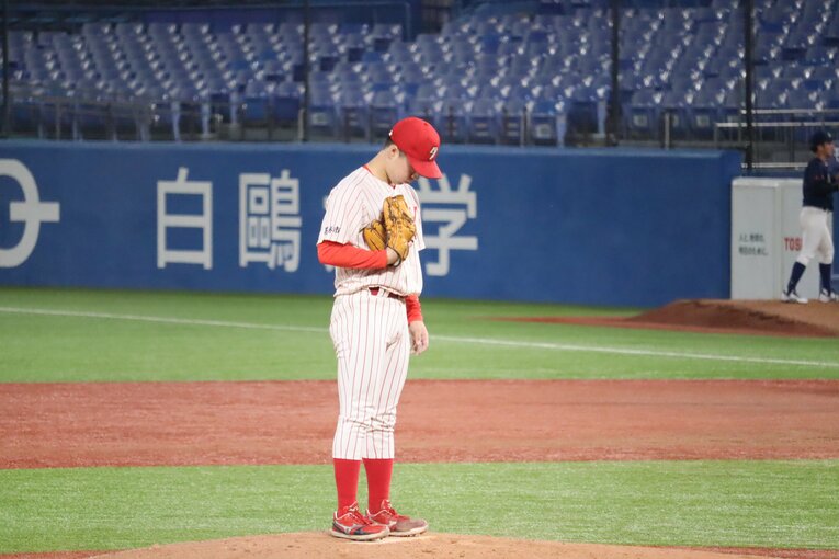 広島から2位指名を受けた佐藤柳之介　©Genki Taguchi