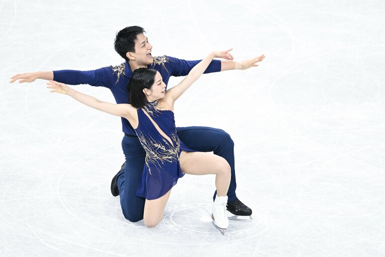 2023年世界選手権ショートプログラムのクライマックス　©Asami Enomoto