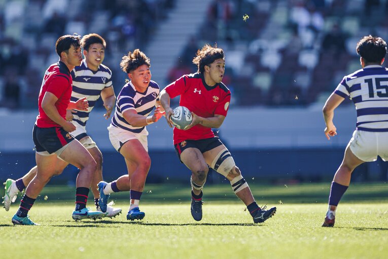 準決勝の明大戦では前半は拮抗した勝負だったが後半で帝京大が一気に突き放した　©Kiichi Matsumoto