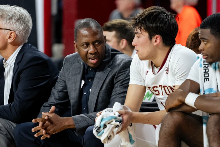 ボストン大でプレーするテーブス流河（20歳）　©︎Meg Kelly