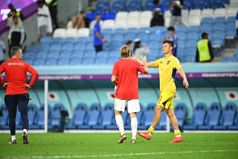 クロアチア戦後　©Takuya Kaneko／JMPA