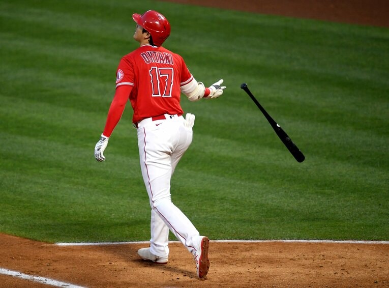 会心の一撃に“ホームラン確信歩き”を見せた大谷©USA Today/AFLO