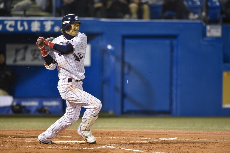 ヤクルト時代の坂口　©Sports Graphic Number
