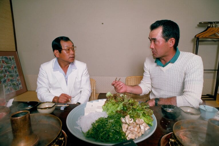 吉田義男と長嶋茂雄（写真は1986年撮影） ©Makoto Kemmisaki