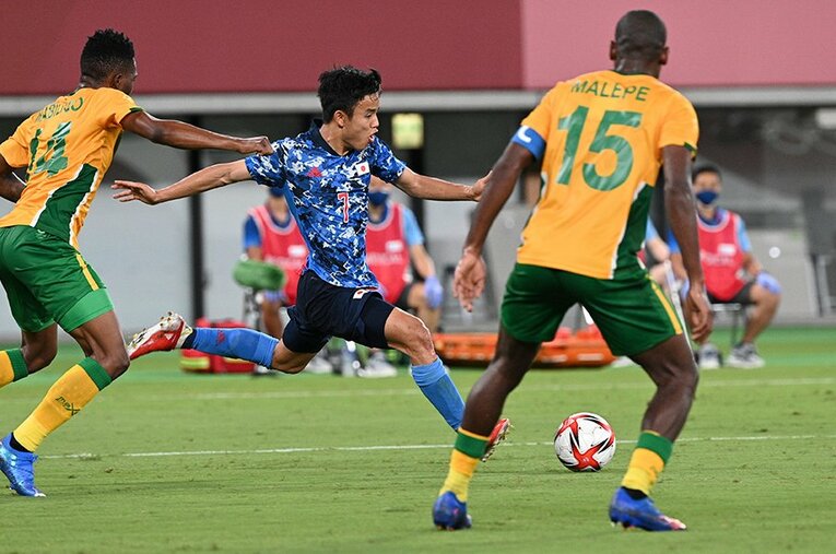 3戦連続ゴールなど、東京五輪では抜群の働きを見せた久保　©Asami Enomoto/JMPA