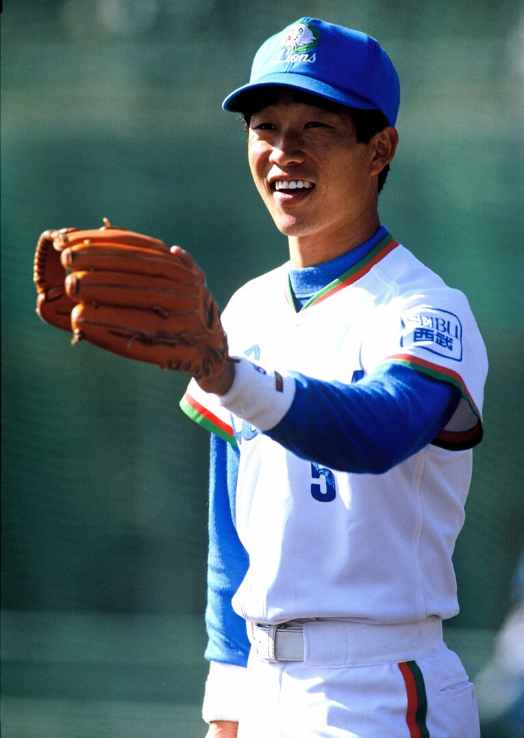 現役時代の辻発彦（1988年キャンプ）　©BUNGEISHUNJU