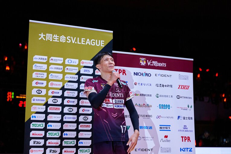 今季からVC長野トライデンツでプレーする松本慶彦　©︎VCNAGANOTRIDENTS
