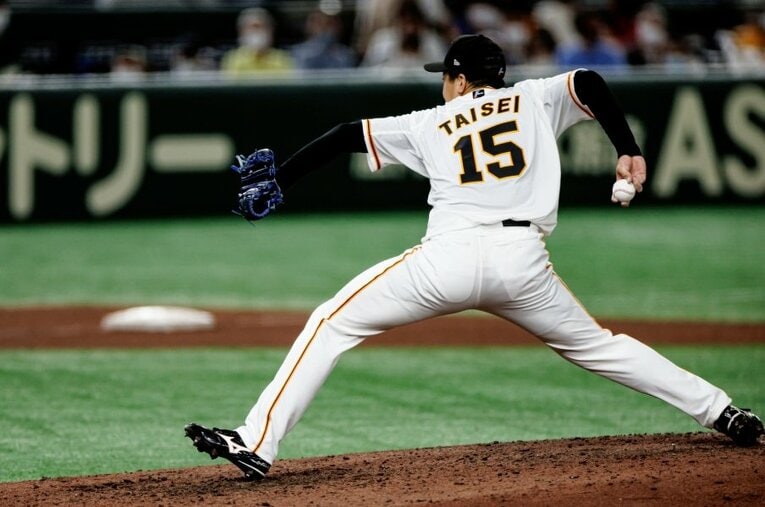 ルーキーにして巨人のクローザーを務める大勢。鍬原からの“勝利の方程式”が確立された ／ photograph by Kiichi Matsumoto