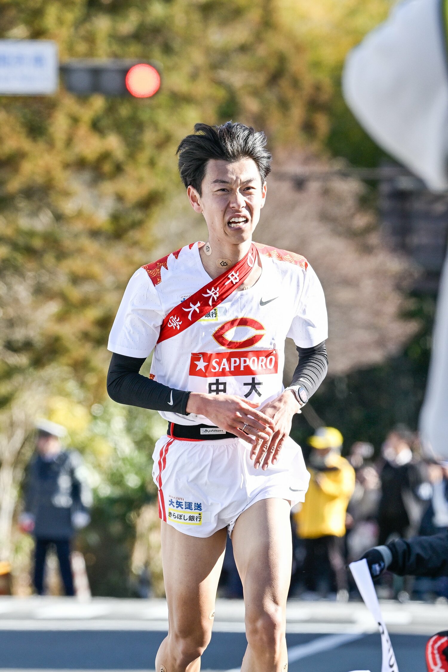 9.8km地点では先頭を行っていた中大・柴田(写真)を捉えるなど好走していたように見えた工藤だったが… ©Nanae Suzuki