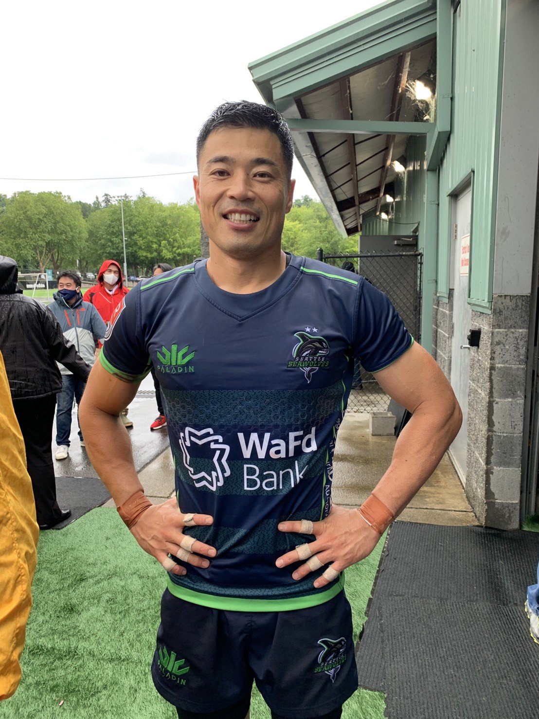 試合後、充実の表情を浮かべる山田章仁（本人提供）