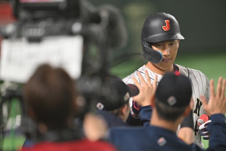 今大会ではホームラン2本を放った吉田正尚　©︎Naoya Sanuki