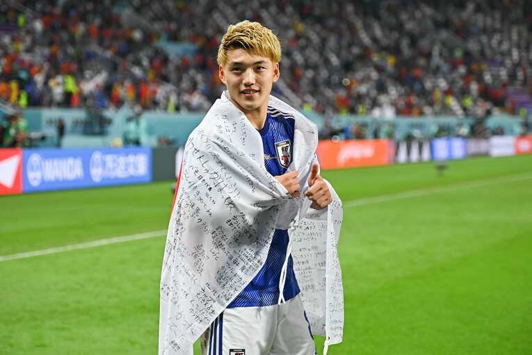 スペイン戦終了後　©Takuya Kaneko／JMPA