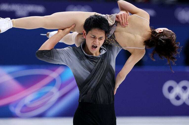 りくりゅうの美しい演技の裏には、木原龍一の知られざる肉体改造があった（写真はミラノ五輪フリー） ／ photograph by AFLO