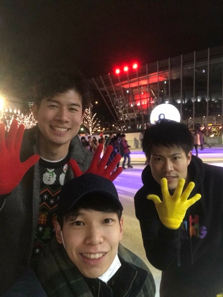 パナソニック同期入団の今村、関田、山内（写真/今村選手提供）