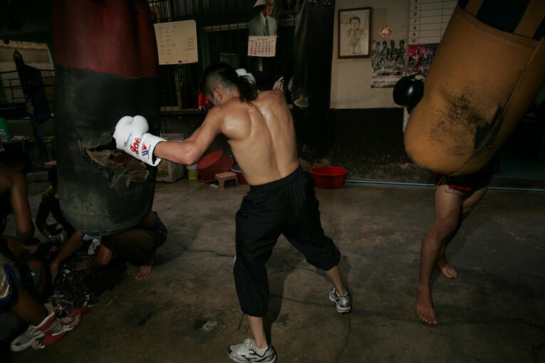 2007年、タイでのトレーニングの様子