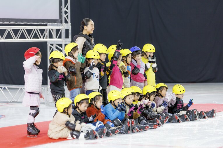 「MAO RINK」オープニングイベントに登場した浅田真央　©Kiichi Matsumoto