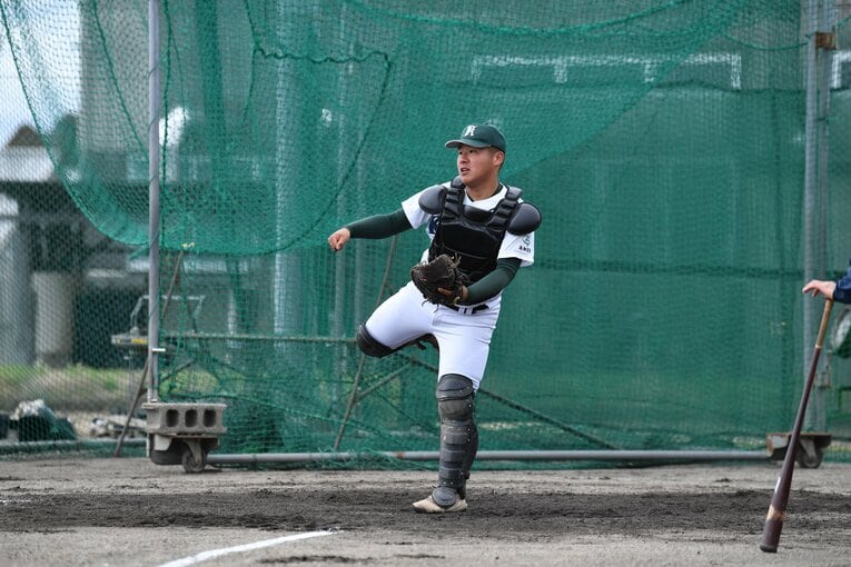 【現地カット多数】2年生捕手の山本滉壬朗（こうざぶろう） ©Kota Inoue