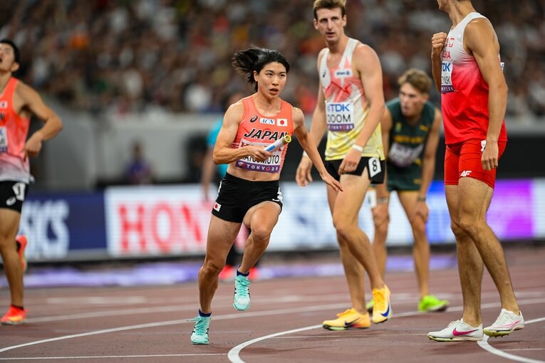 昨年9月の東京世界陸上では混合1600mリレーで8位入賞の立役者に　©Nanae Suzuki