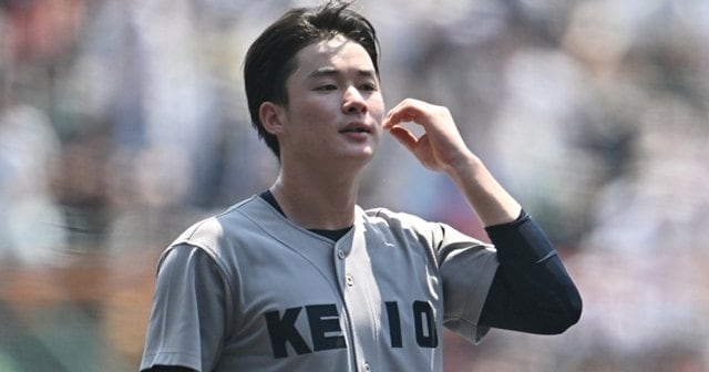 2023夏の全国高校野球　甲子園　慶應義塾高校　丸田湊斗　直筆サイン入り写真A4 甲子園】「このためにとっていたのかな」慶応・丸田湊斗、公式戦