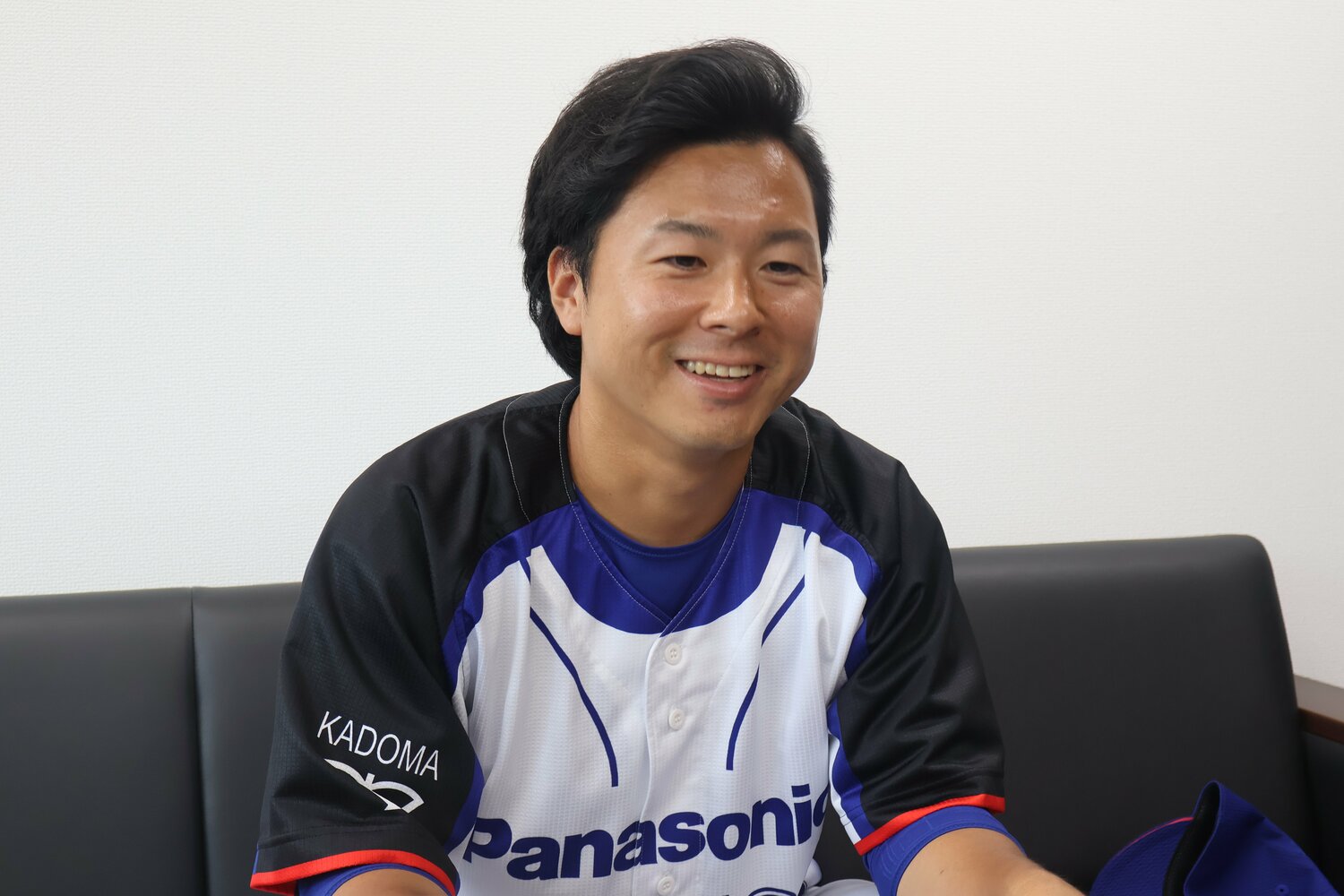 当時を振り返る城間選手。現在は社会人野球のパナソニックでプレー ©Fumi Sawai