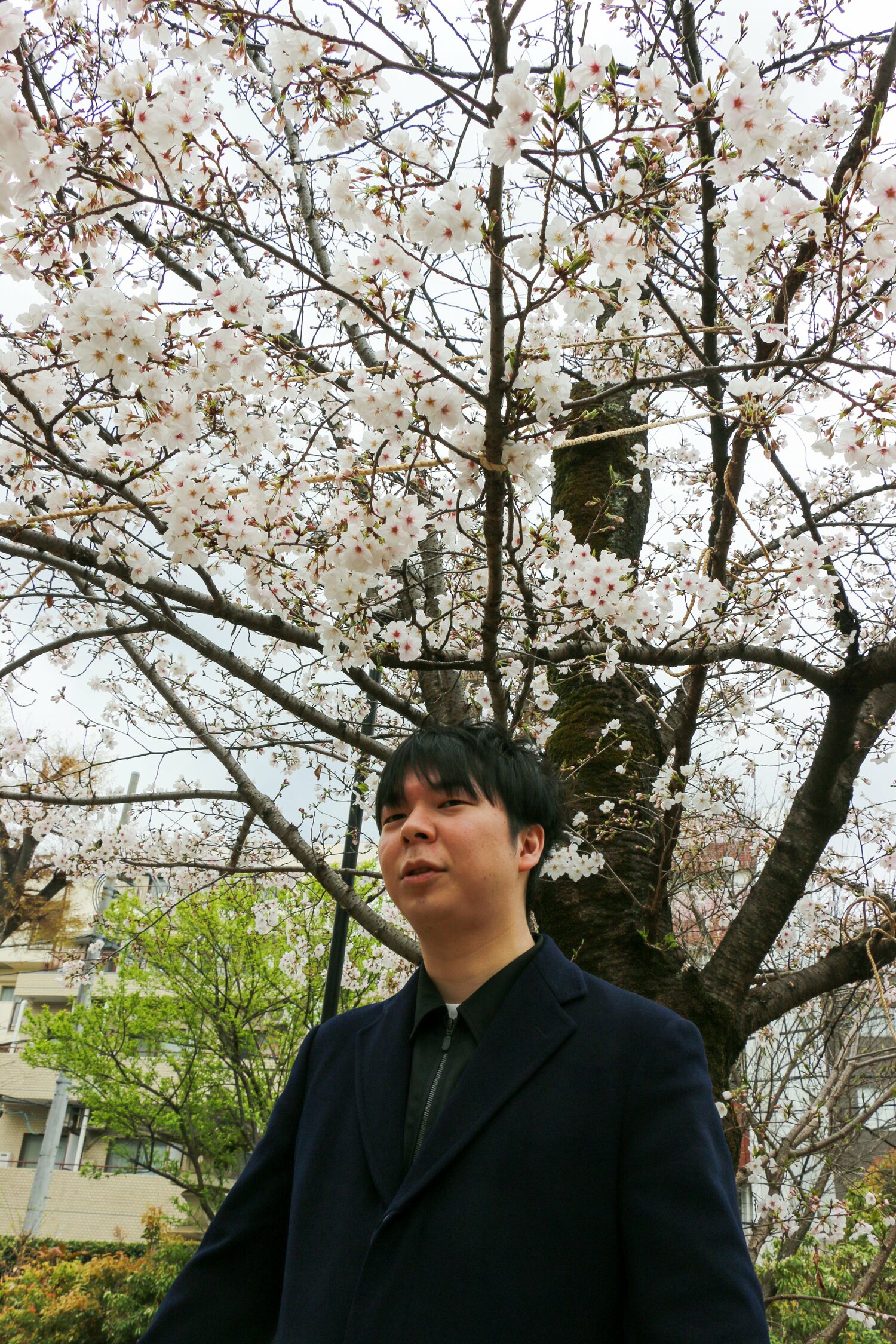 3月末、インタビューに応じてくれた高見　©Shintaro Okawa